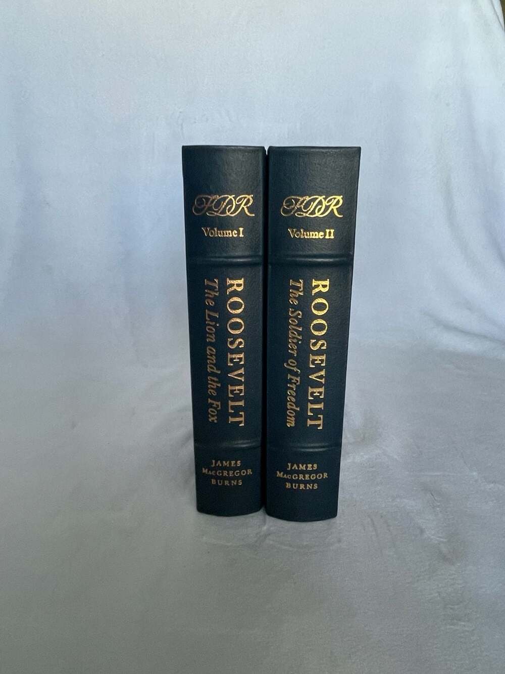 Easton Press 2V FRANKLIN D ROOSEVELT Burns 1986 LEATHER Library Presidents FINE